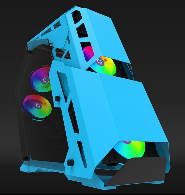 Carcasă Gaming Aqirys Procyon Mid Tower ARGB Albastru - imagine 2