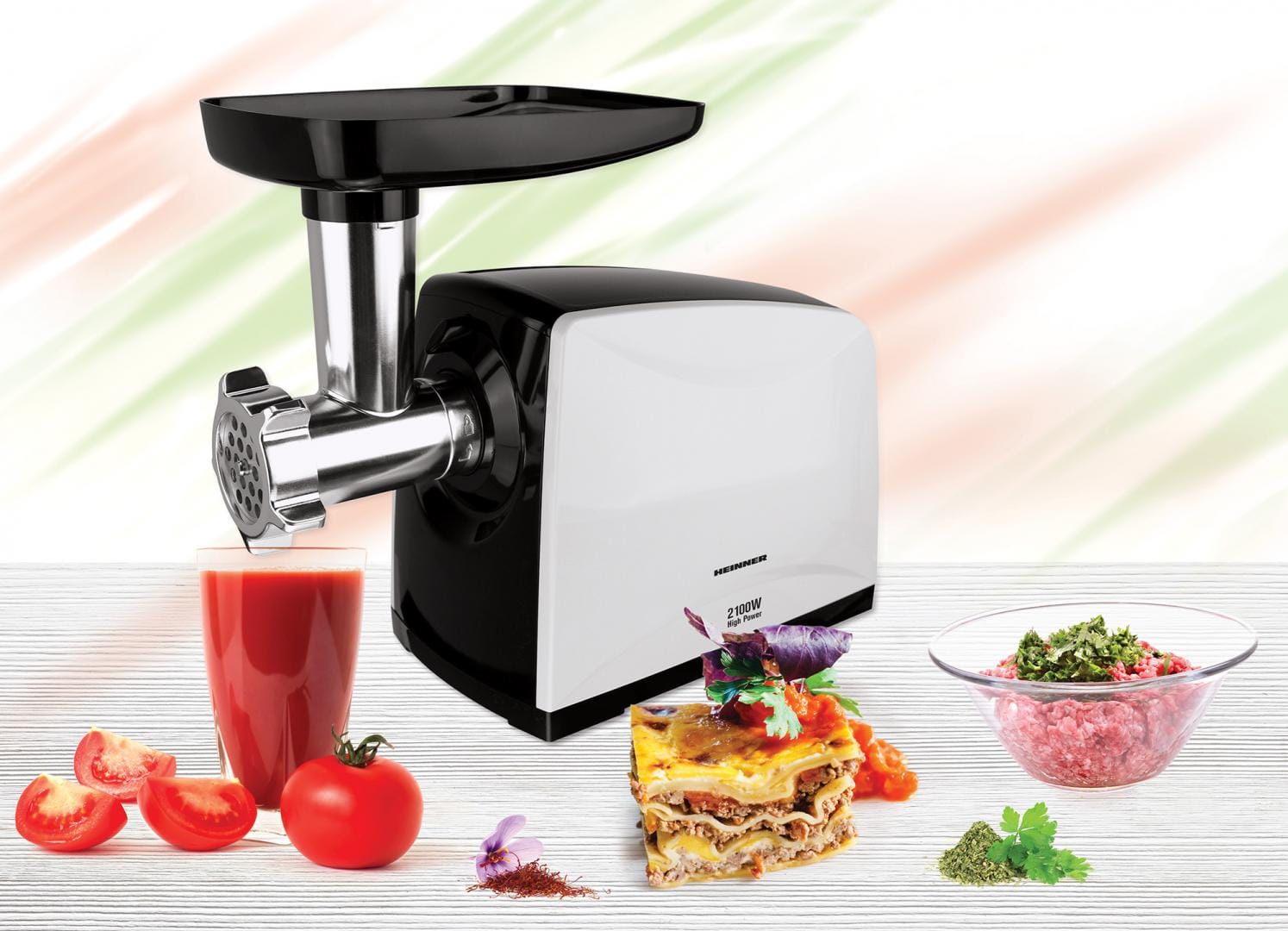 Mașină Tocat Heinner MG-2100BKWH 2100W, 1.8kg/min, Negru - imagine 5