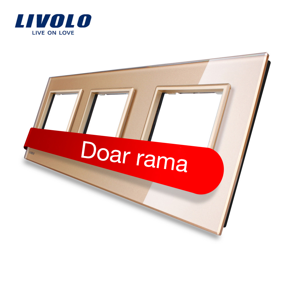 Rama Priză Triplă Livolo Sticlă, Alunecare Ușoară - imagine 16