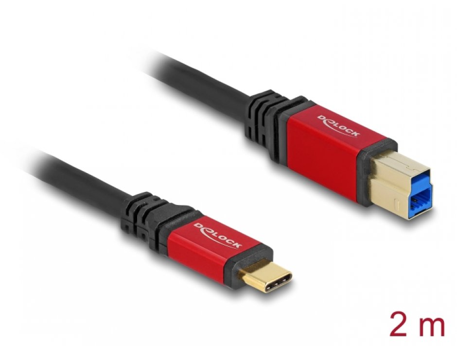 Cablu USB 3.2 Type-C la USB-B Delock 2m