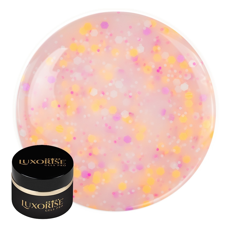 Gel UV Constructie LUXORISE Confetti Cake Peach Muffin 15ml