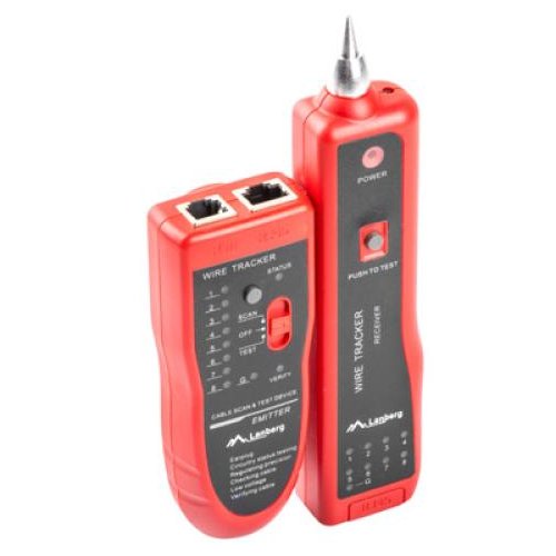 Tester rețea Lanberg NT-0501, RJ45, RJ12, RJ11, coaxial