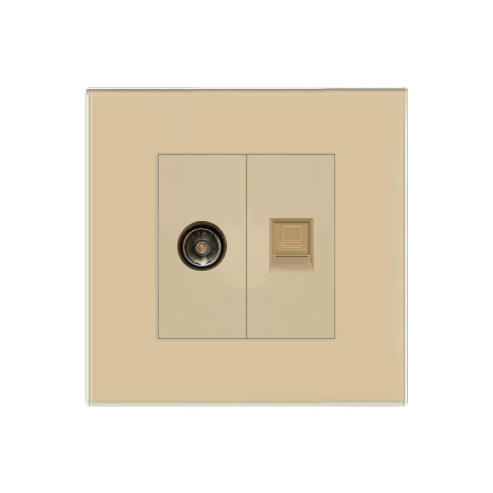 Priza TV+Internet Sticla LUXION - imagine 10