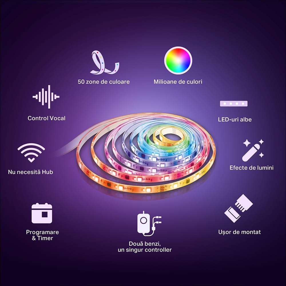 Benzi LED TP-LINK Tapo L930-10 Smart Wi-Fi 10m Multicolor - imagine 3