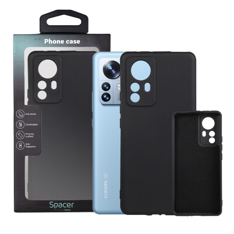 Husă Xiaomi 12 Pro Spacer Silicon cu Microfibra - Protecție Premium