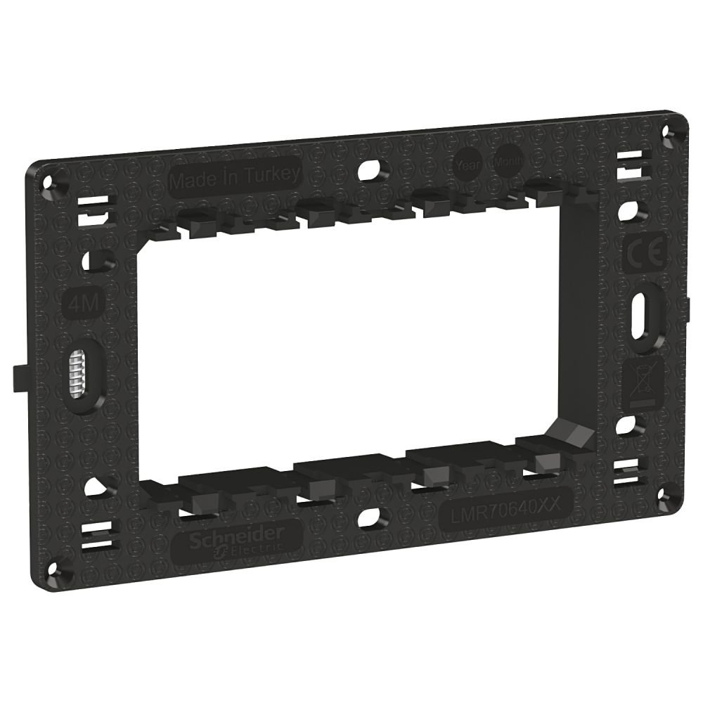 Rama suport 4 module Schneider Easy Styl, Fixare pe șurub