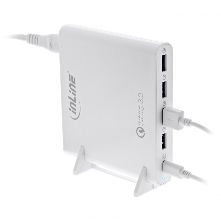 InLine Quick Charge 3.0 80W, 5 Porturi - imagine 1