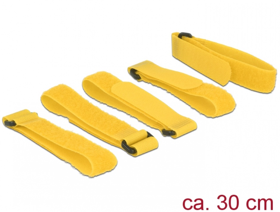 Set 5 cureluse cu arici galbene Delock 300 mm