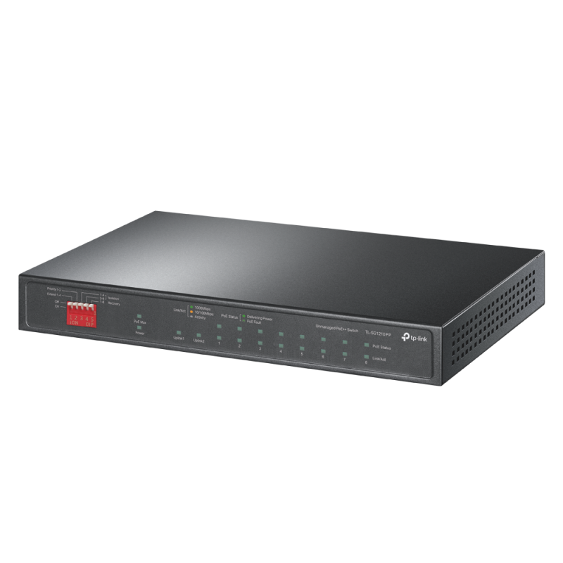 Switch TP-Link 10-Port Gigabit PoE++ PoE+ 123W pentru Rețele
