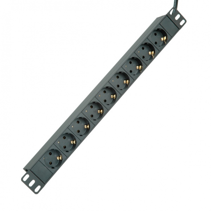 Prelungitor Roline 19" 9 Prize Schuko, 2m, 16A
