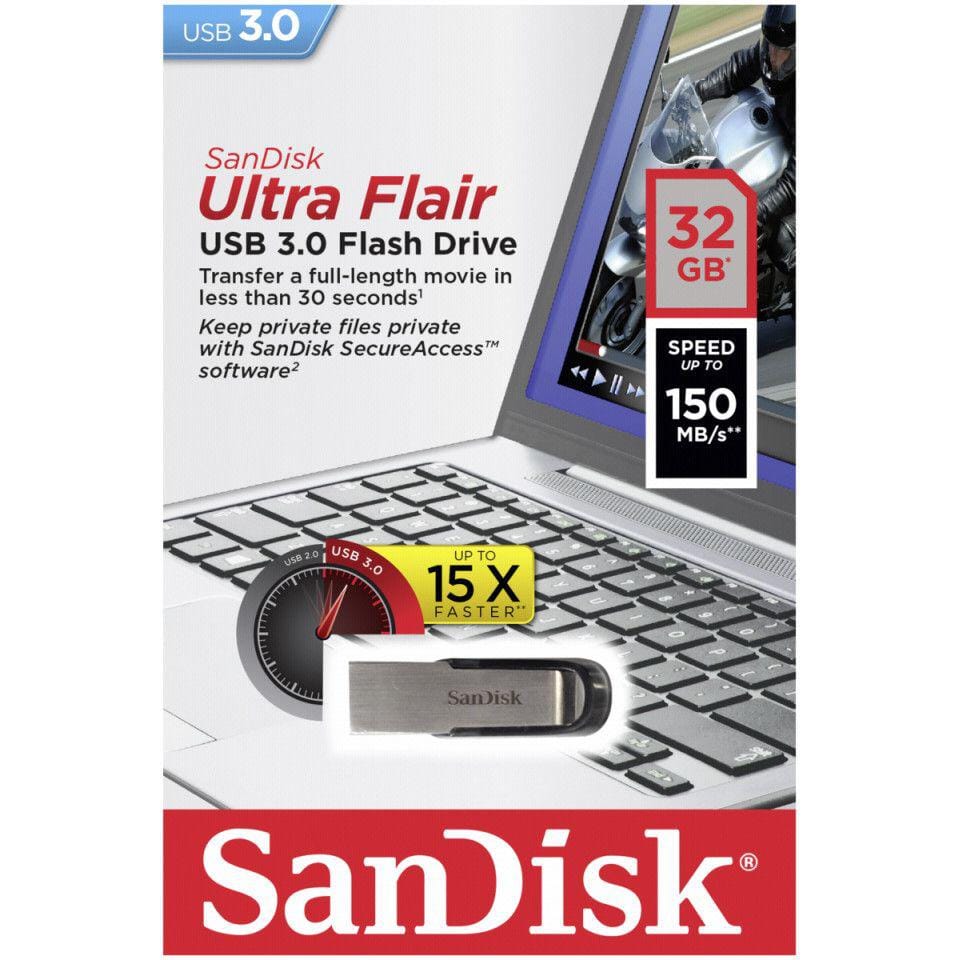 Memorie USB SanDisk Ultra Flair 32GB USB 3.0 - 150MB/s - imagine 3