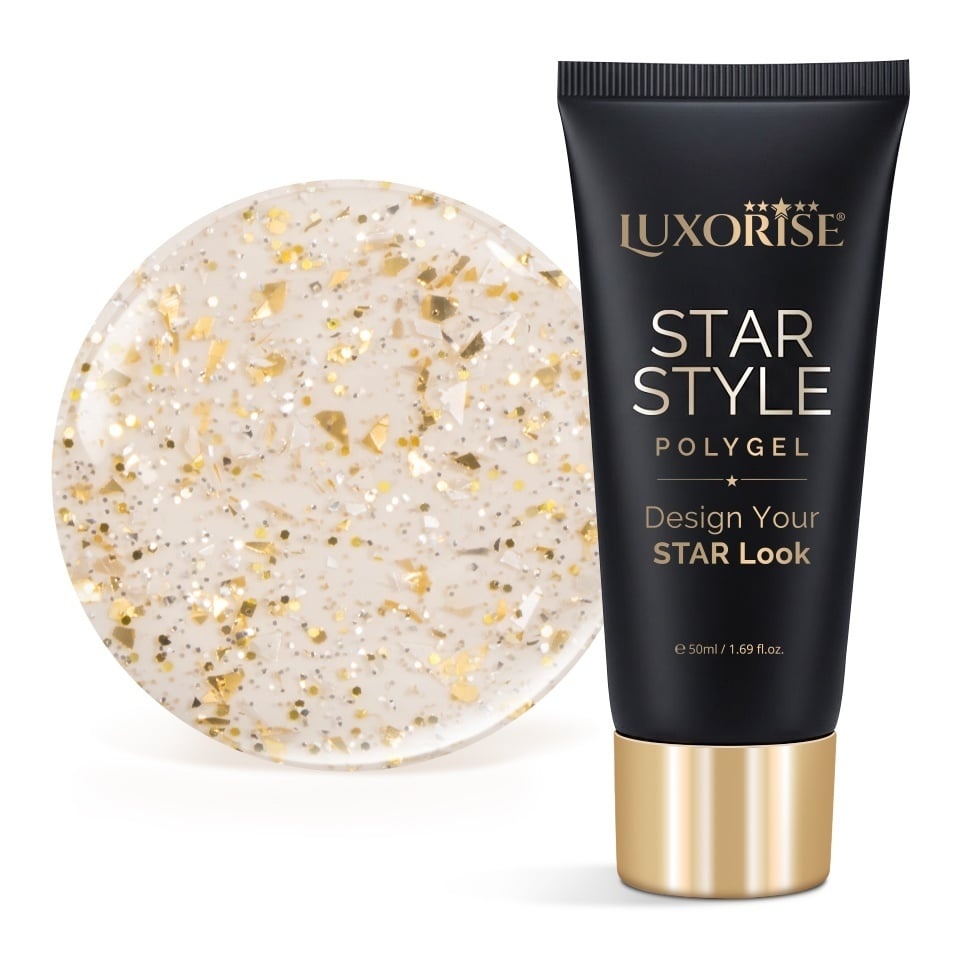 Polygel LUXORISE STAR STYLE - STAR VIBE Collection, Golden Future, 50ml