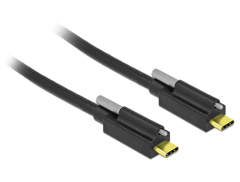 Cablu USB-C 10Gbps cu Șurub Delock 1m