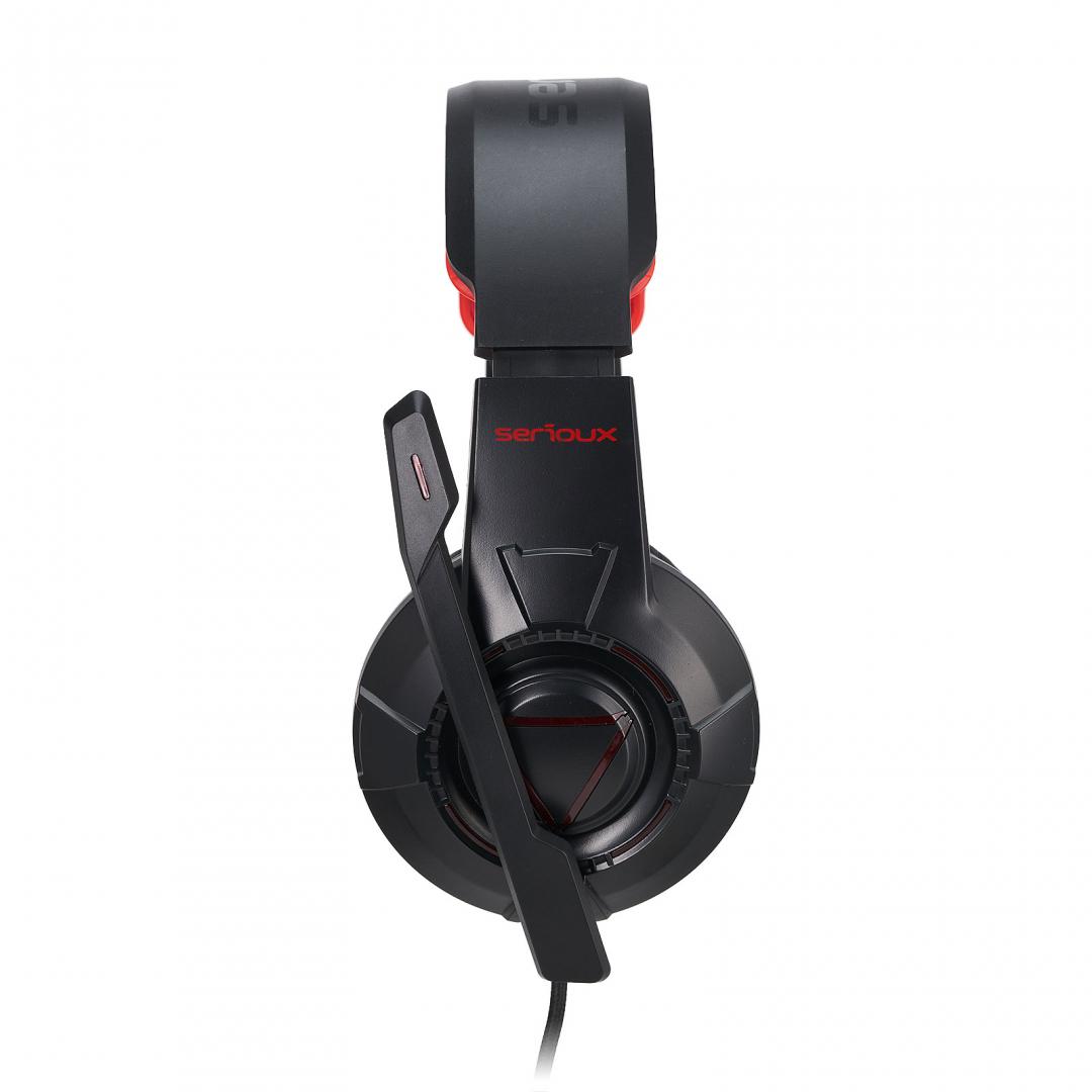 Căști Gaming SERIOUX RUARI cu Microfon - 40mm, Negru - imagine 2