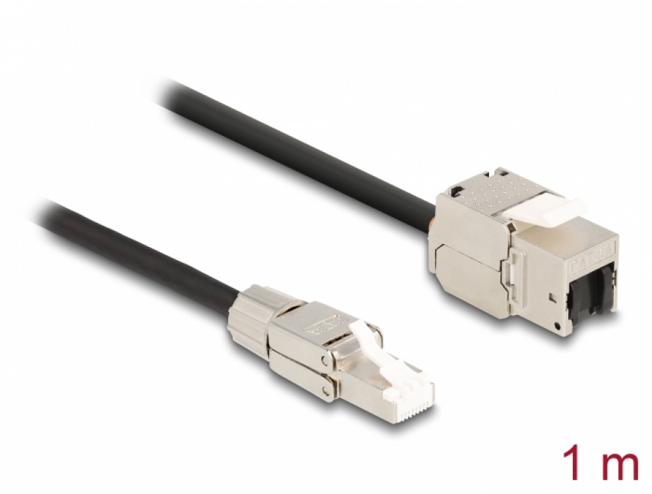 Prelungitor RJ45 Cat.6A SFTP 1m Delock