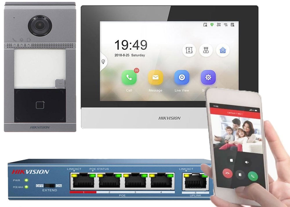 Videointerfon Hikvision 2MP PoE WiFi