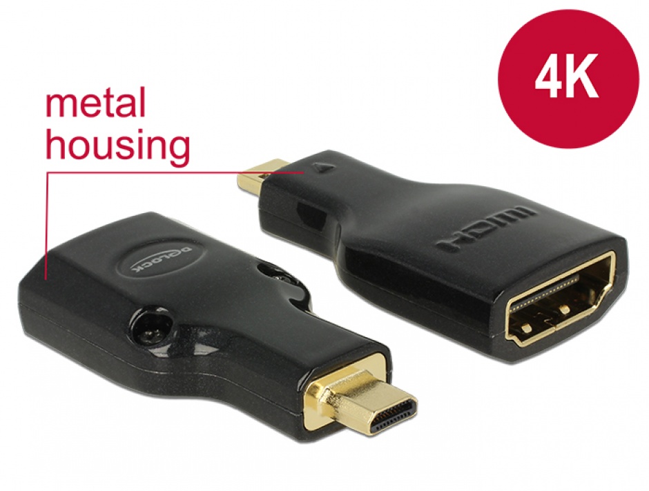 Adaptor HDMI la Micro-D HDMI Metalic 4K Delock