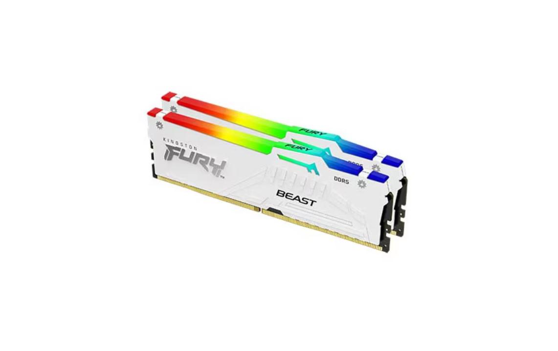 Memorie RAM Kingston DDR5 64GB 6000MHz RGB FURY Beast White - imagine 2