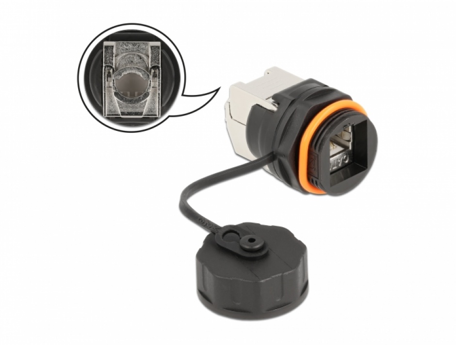 Conector RJ45 Cat.6A Waterproof Delock IP68