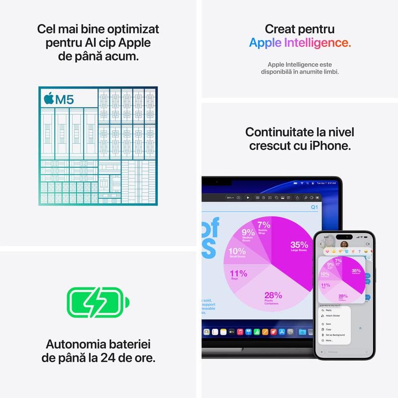 Laptop Apple MacBook Pro 14.2 M5 32GB 2TB Silver 2025 - imagine 6