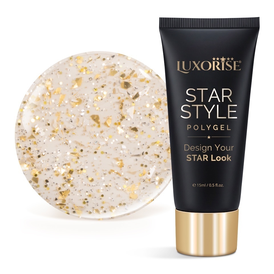 Polygel LUXORISE STAR STYLE - STAR VIBE Collection, Golden Future, 15ml
