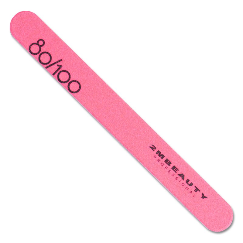 Pila 2M Dreapta Neon Roz 80/100 Nailshop