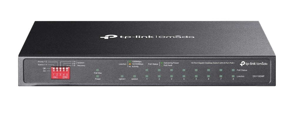 Switch TP-Link DS110GMP, 8 PoE+ Ports