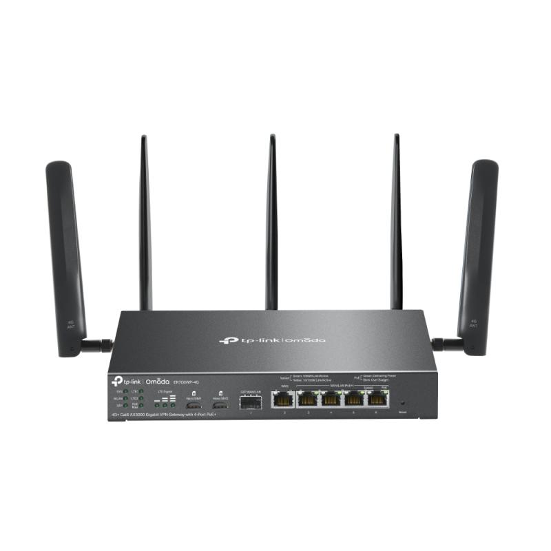 TP-Link Omada AX3000 Gateway 4G+ VPN cu 4-Port PoE+
