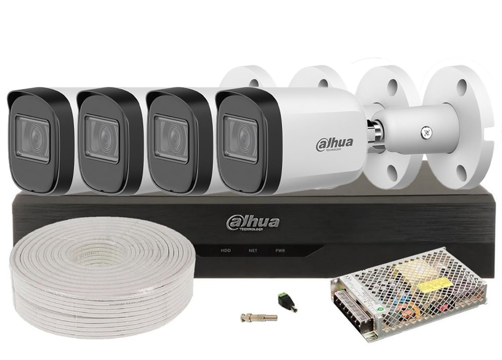 Kit Supraveghere 4 Camere Dahua Full HD AI