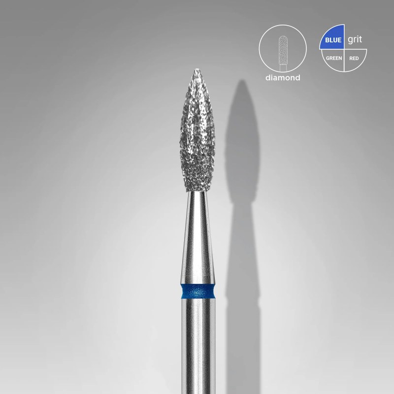 Cap Freză Diamant Staleks Flacără 2.3 mm, Abraziv Mediu