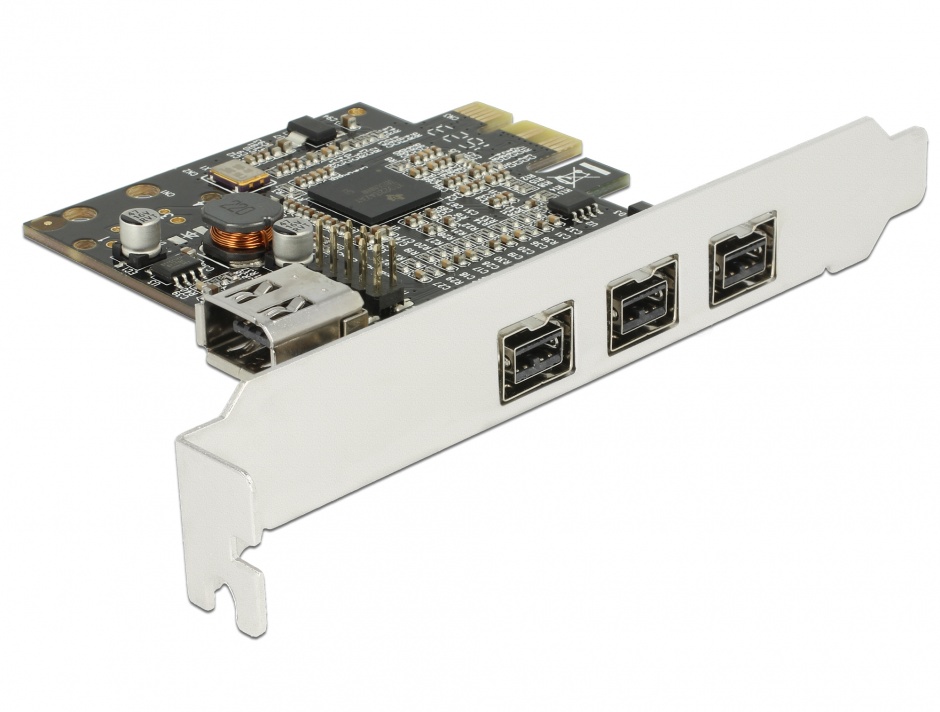 Placă PCI Express FireWire Delock, 3 porturi