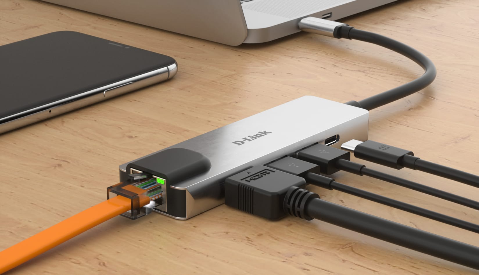 Hub USB-C D-Link DUB-M520 5-in-1, HDMI 4K, PD 60W - imagine 8