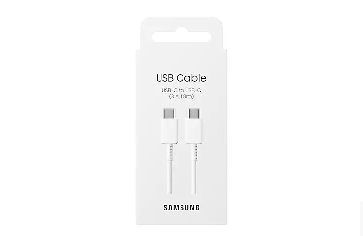 Cablu Samsung USB-C 3A, 1.8m Alb - Încărcare Rapidă - imagine 4