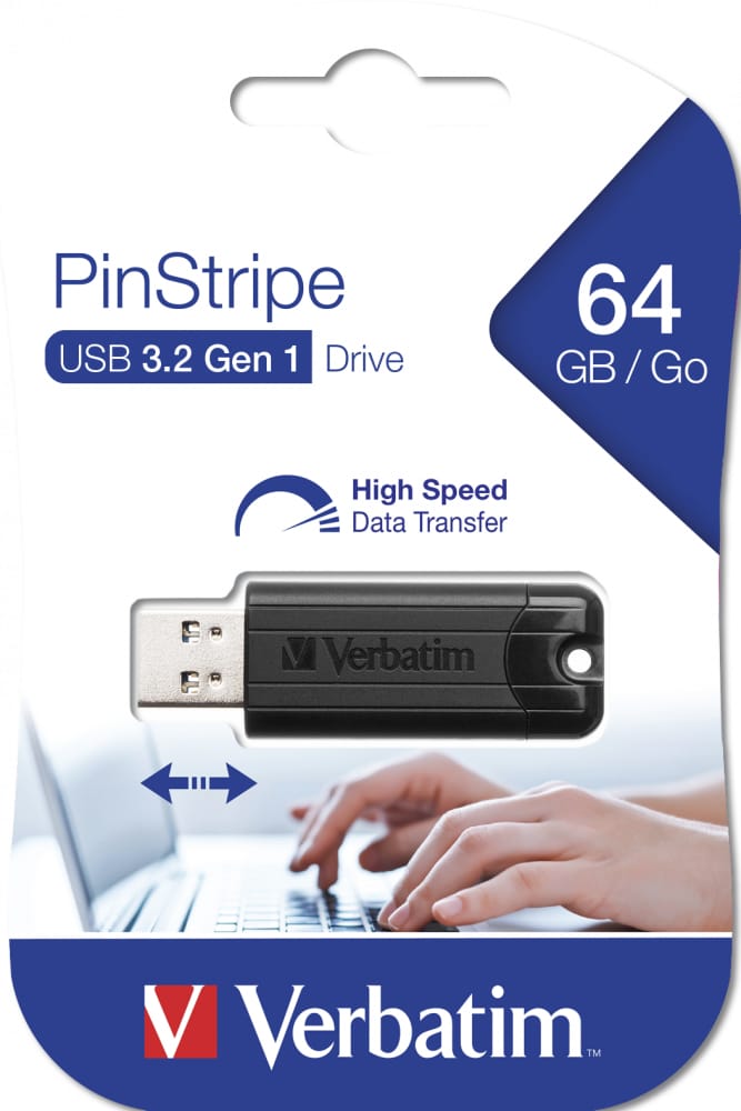 Memorie USB 64GB Verbatim Pinstripe USB 3.0 Negru - imagine 8