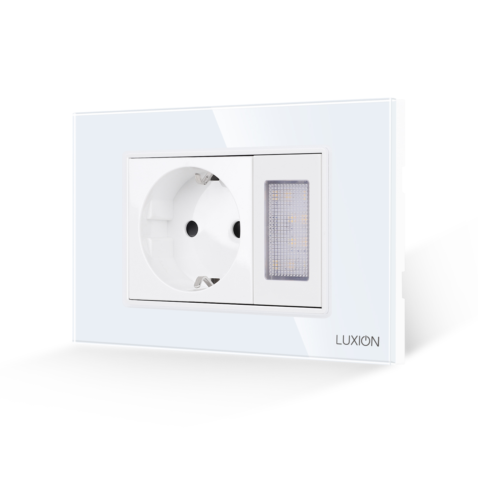 Priza Schuko cu Lampa de Veghe si Rama Sticla 3M LUXION