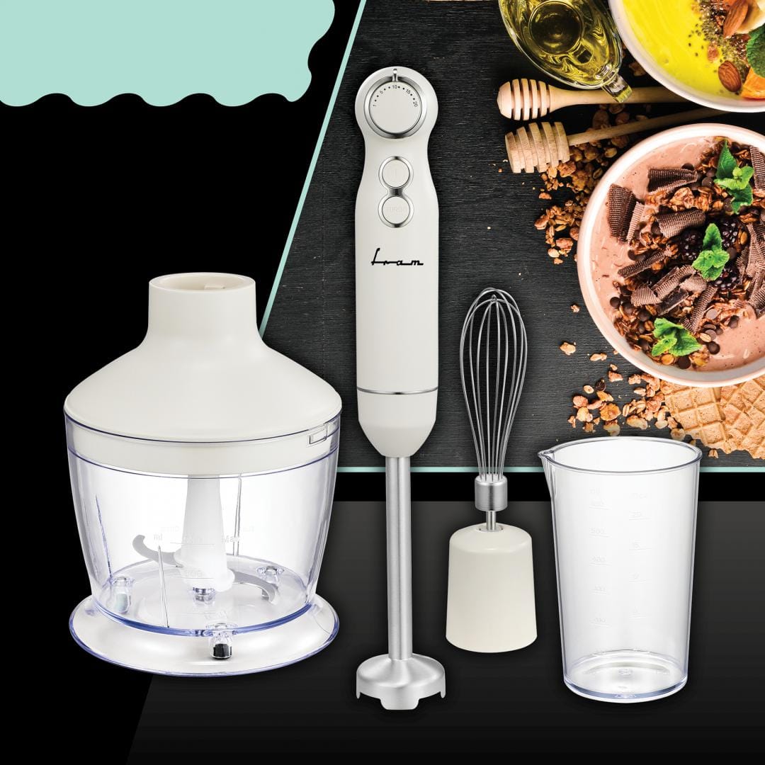Blender de Mână Fram 1200W - Tocător și Accesorii Incluse - imagine 5