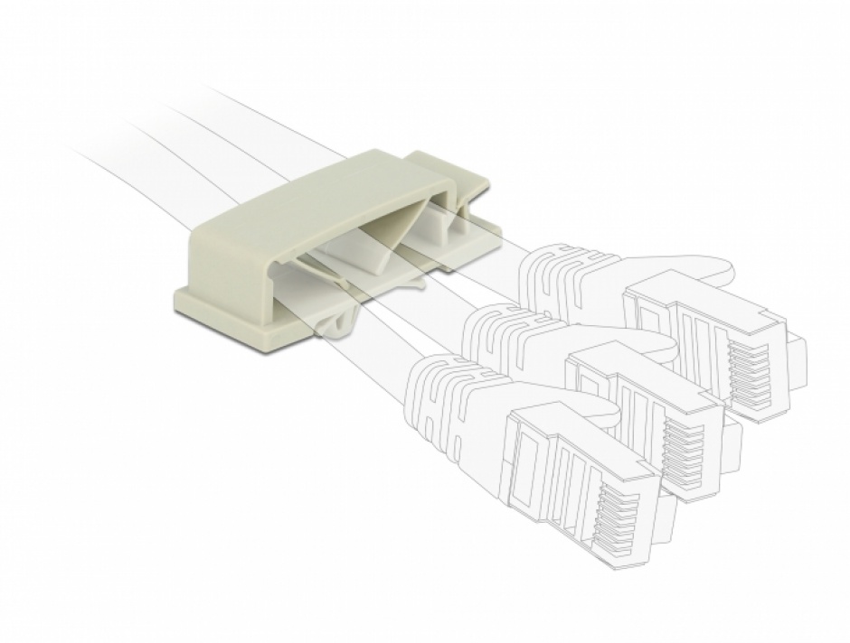 Delock 60186 Set 10 Suporturi Cablu PCB Gri