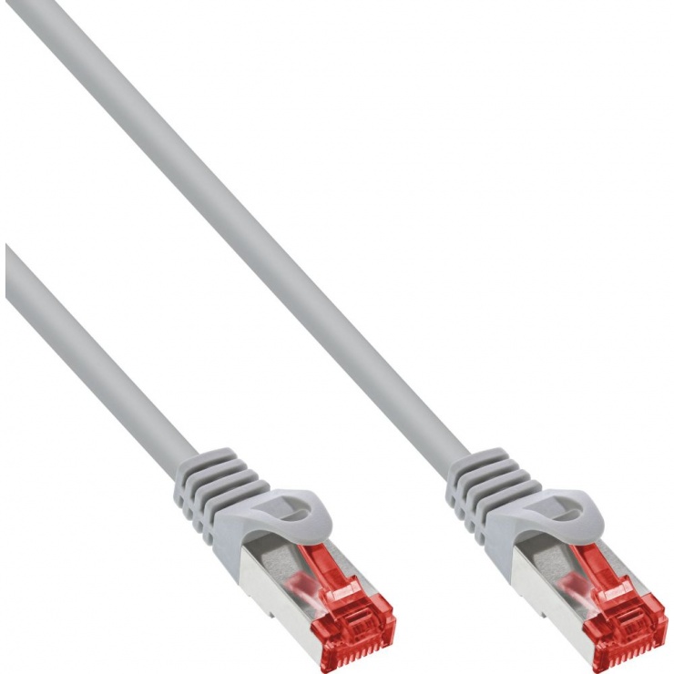 Cablu Patch Cord InLine RJ45 Cat.6 S/FTP 0.25m Gri