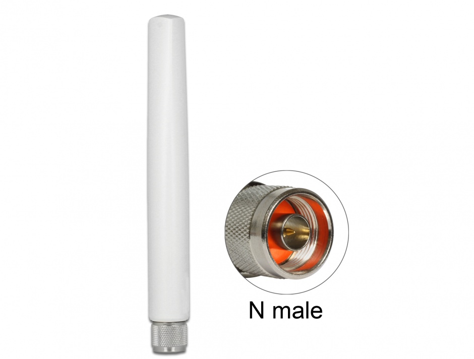 Antena Externă 433 MHz Delock, Omnidirecțională, N Plug