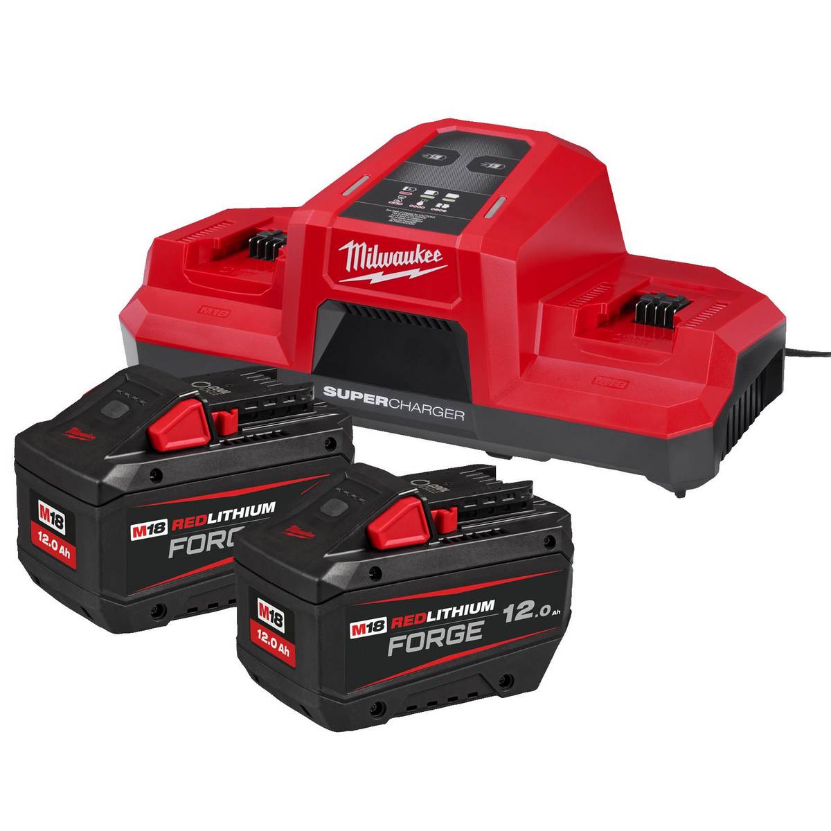 Set Acumulatori Milwaukee M18 12.0 Ah cu Încărcător Rapid