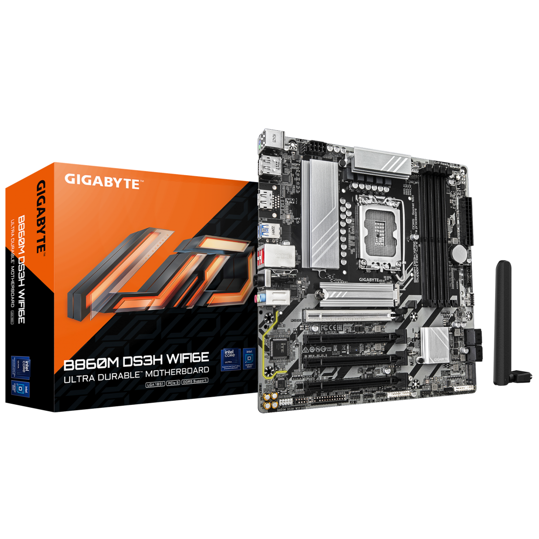 Placă de bază Gigabyte B860M DS3H WiFi 6E LGA1851 mATX