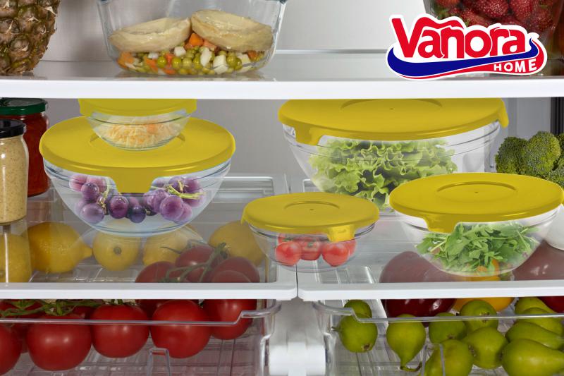 Set 12 Boluri Sticlă cu Capac Colorat VANORA HOME - imagine 5