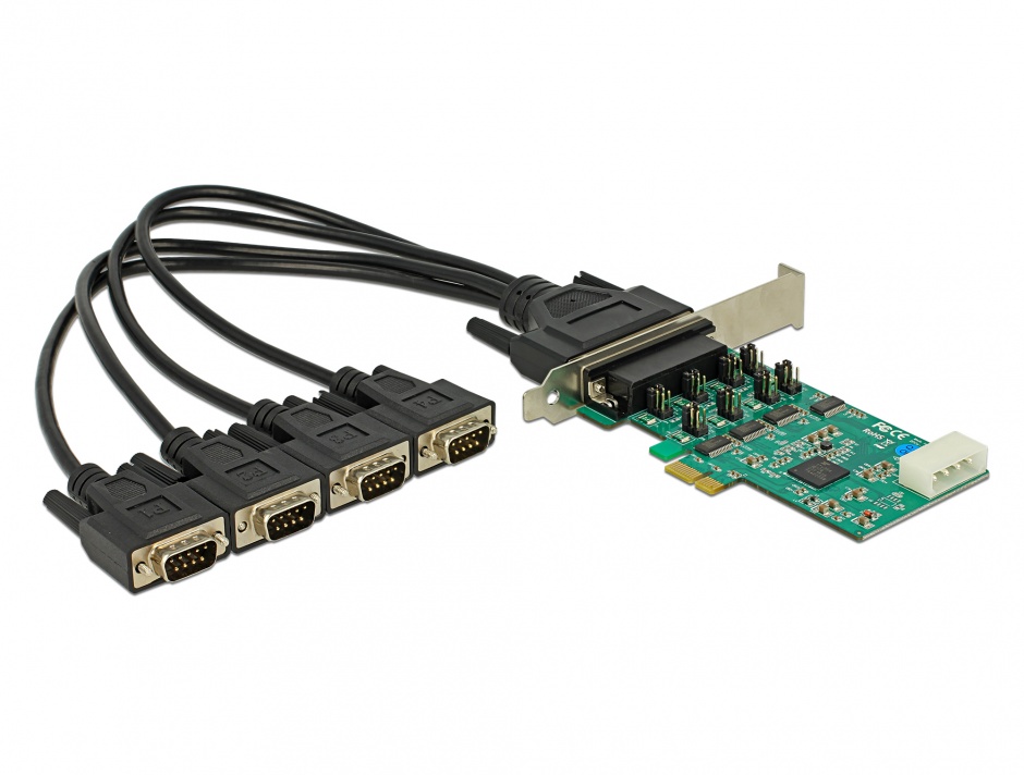 Placă PCI Express 4x RS-232 Delock 921K