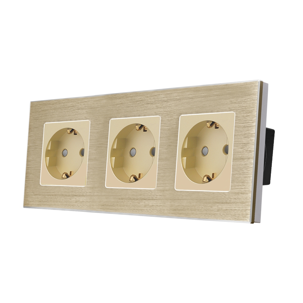 Priză Triplă LUXION Aluminiu | Siguranță și Design - imagine 9