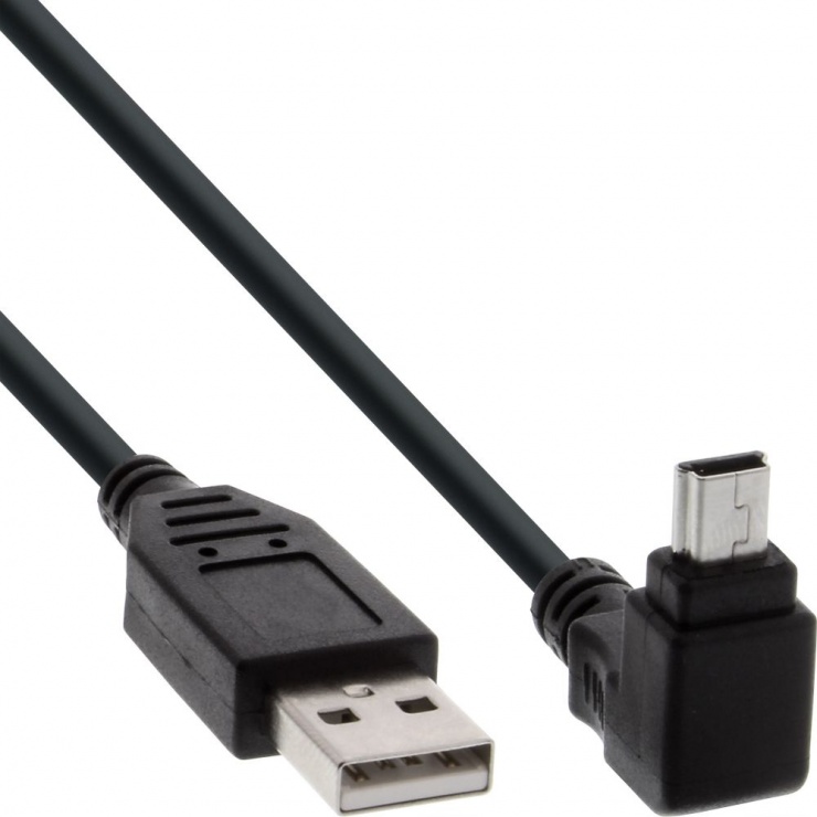 Cablu USB 2.0 la Mini USB Unghi Sus 2m InLine