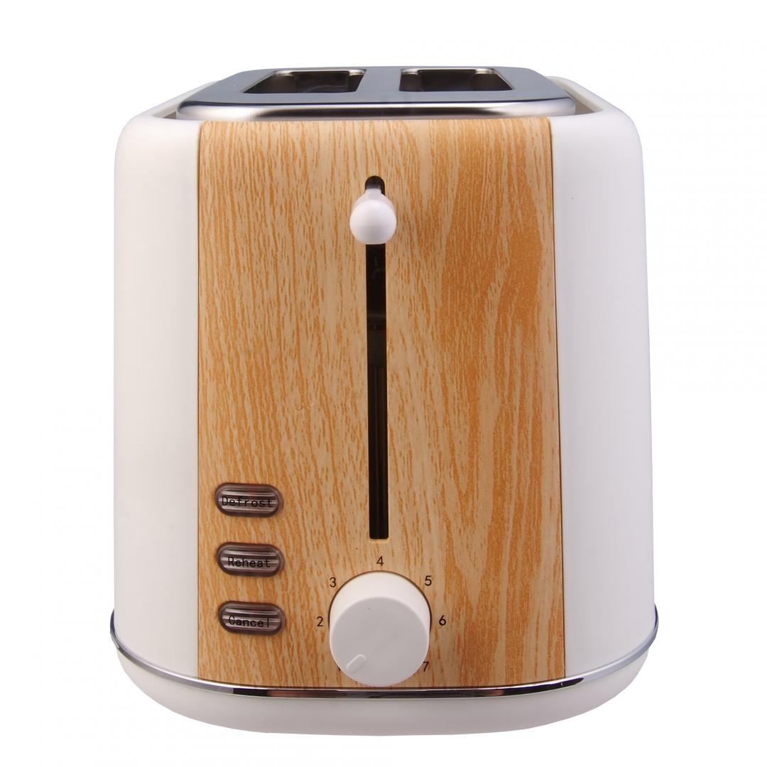 Prăjitor Pâine Heinner 800W - 7 Nivele Rumenire, Design Bamboo - imagine 2