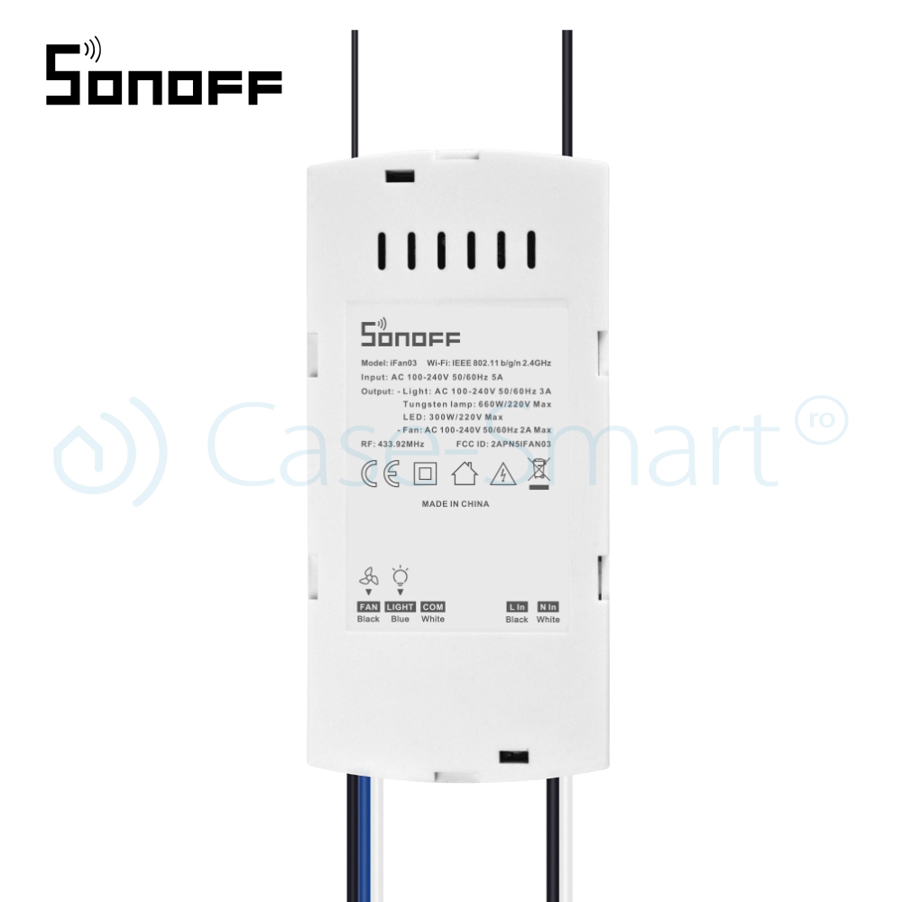 Releu Sonoff iFan03 Automatizare Ventilator Wi-Fi - imagine 5