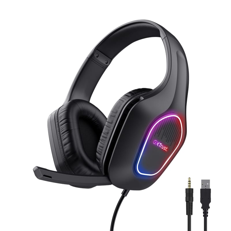 Căști Gaming Trust GXT 416 Zirox cu LED și Microfon - imagine 2