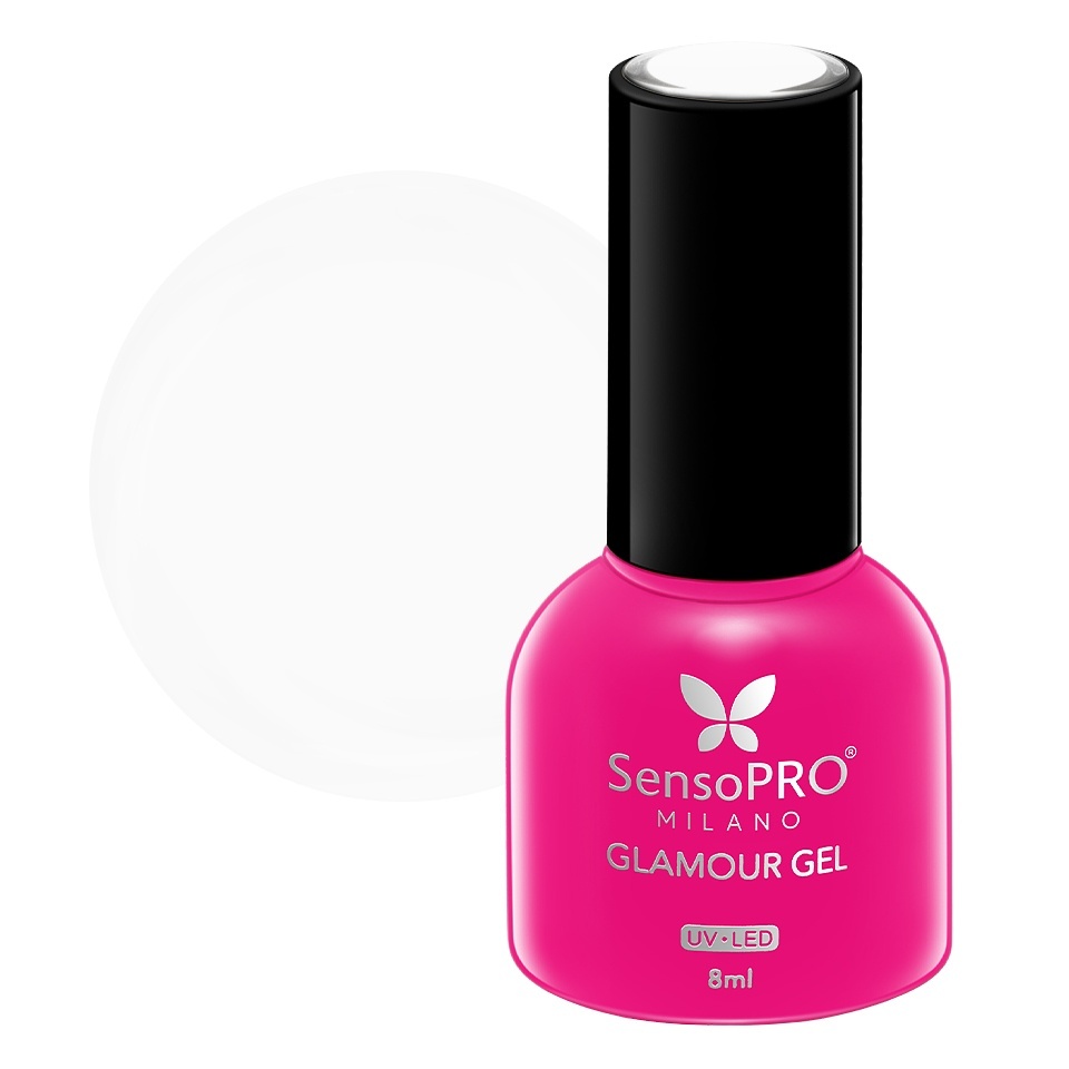 Oja Semipermanenta Glamour Gel SensoPRO Milano 8ml White Fantasy