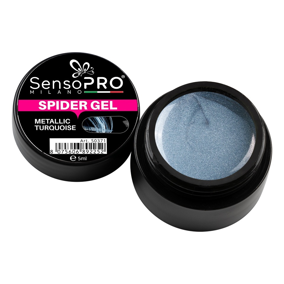 Spider Gel SensoPRO Metallic Turquise | Design Precis - imagine 2
